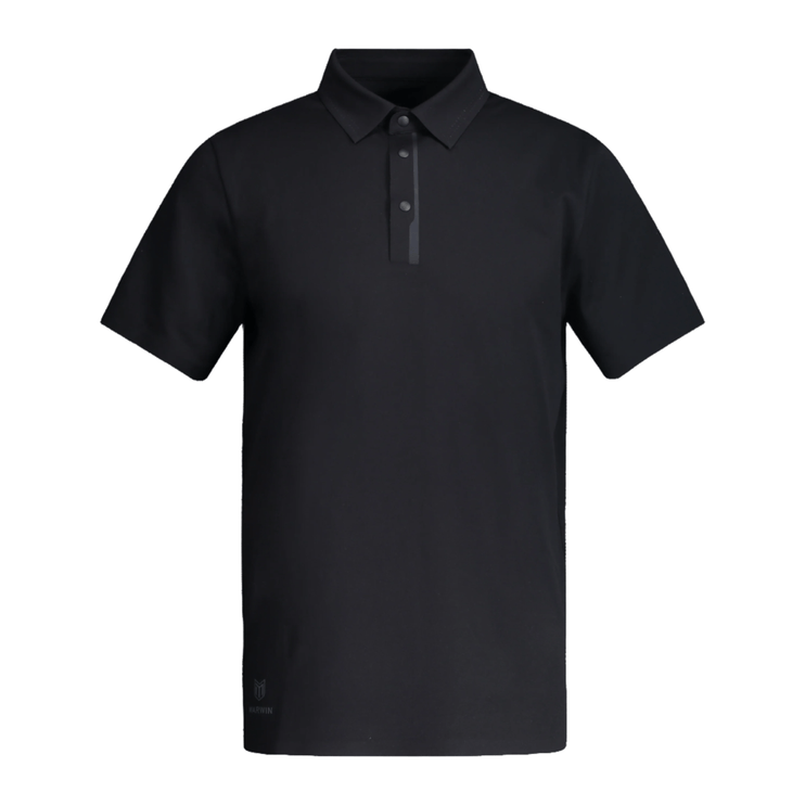 Timeless Men's Seamless Button Polo - Black - Marwin Sports