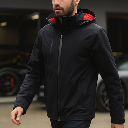 Ultimate Men's 3 - in - 1 Jacket - Black/Red - Marwin Sports