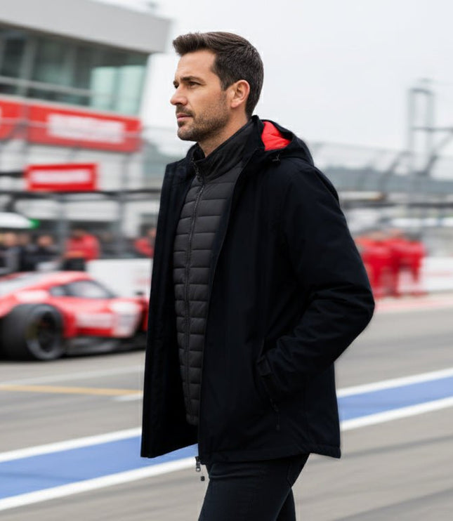 Ultimate Men's 3 - in - 1 Jacket - Black/Red - Marwin Sports