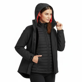 Ultimate Women's 3 - in - 1 Jacket - Black/Red - Marwin Sports