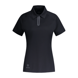 Vitality Women's Seamless Zipper Polo - Black - Marwin Sports