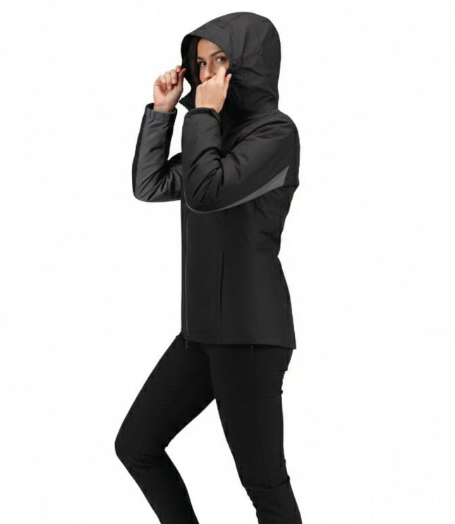 Whitney Women's 4 in 1 Jacket - Black/Grey - Marwin Sports