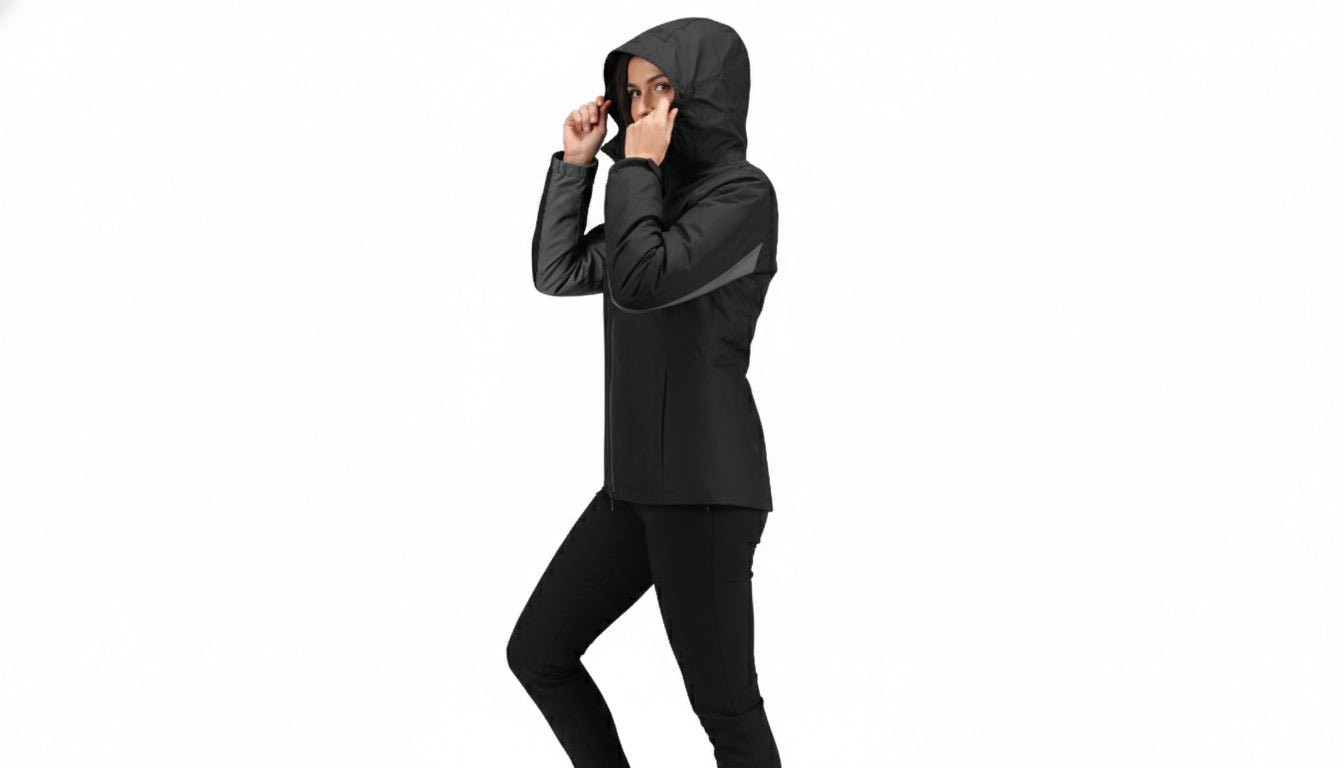 Whitney Women's 4 in 1 Jacket - Black/Grey - Marwin Sports