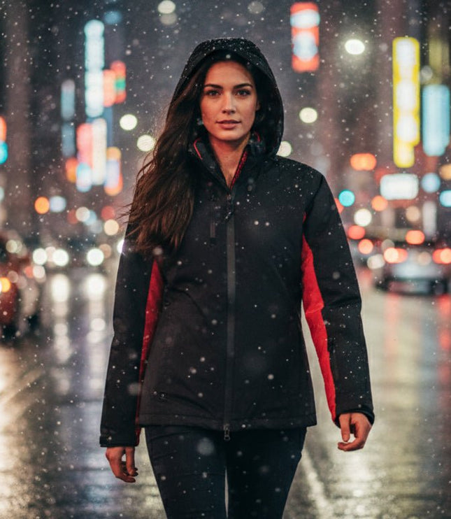 Whitney Women's 4 in 1 Jacket - Black/Red - Marwin Sports