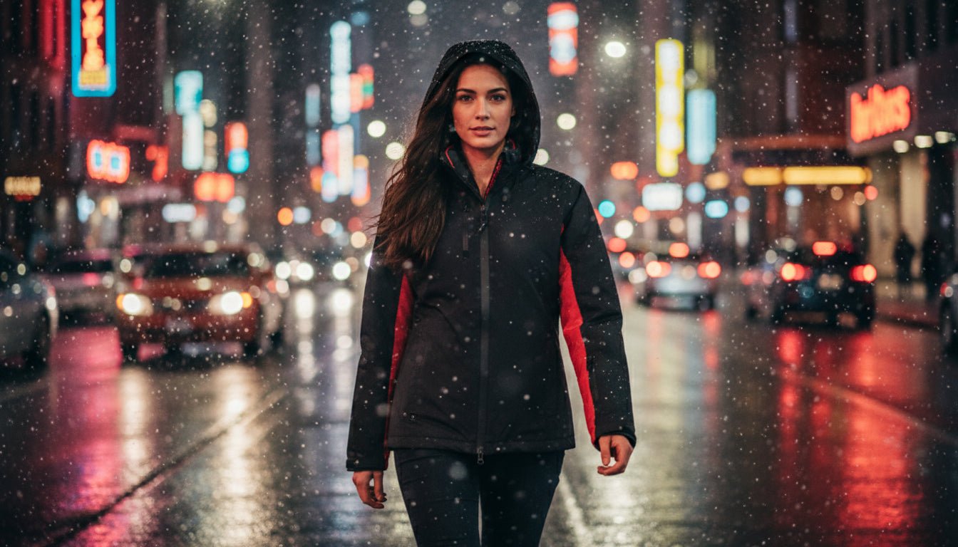 Whitney Women's 4 in 1 Jacket - Black/Red - Marwin Sports
