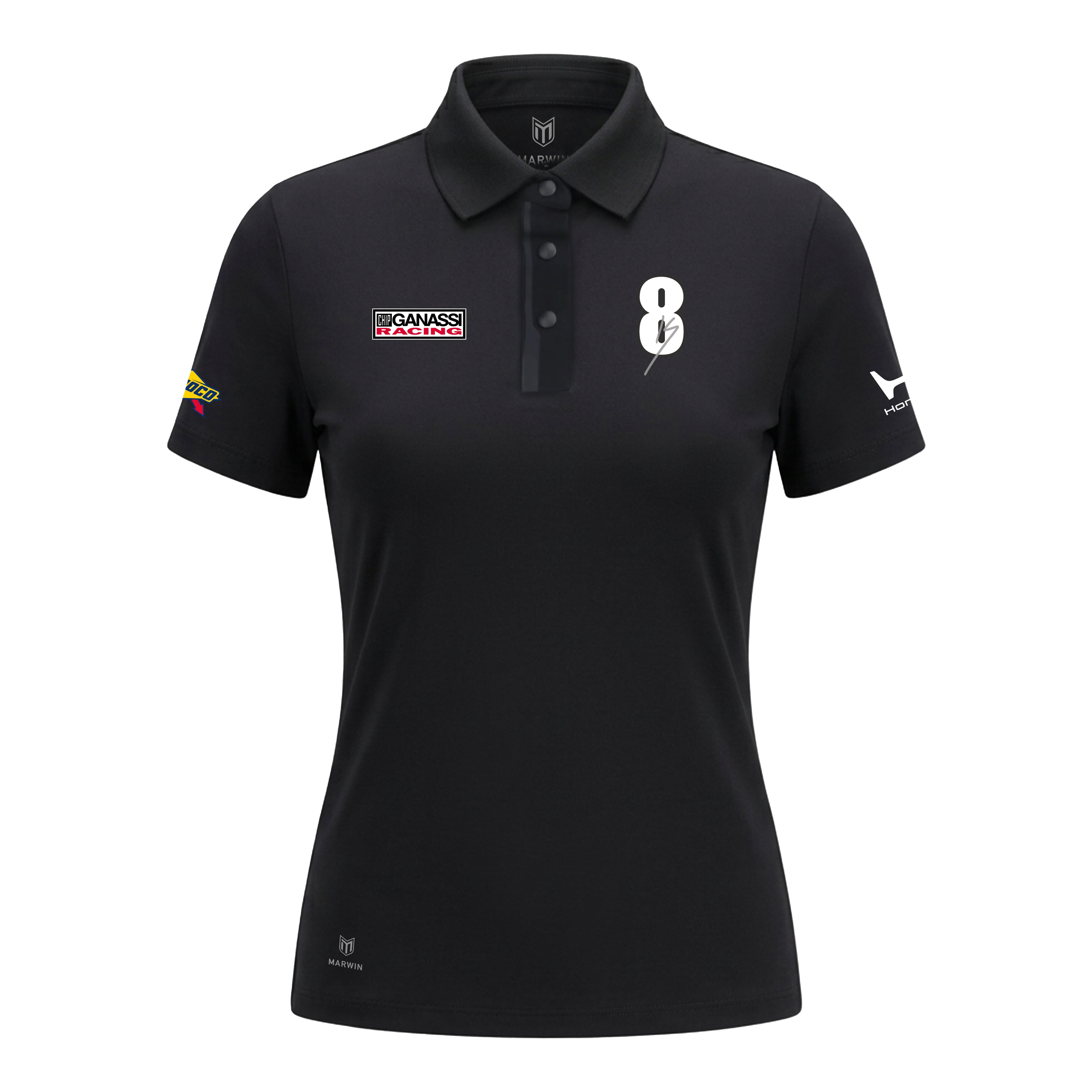 Women’s Barcelona Button Seamless Polo – Official Kyffin Simpson CGR Fanwear - Marwin Sports