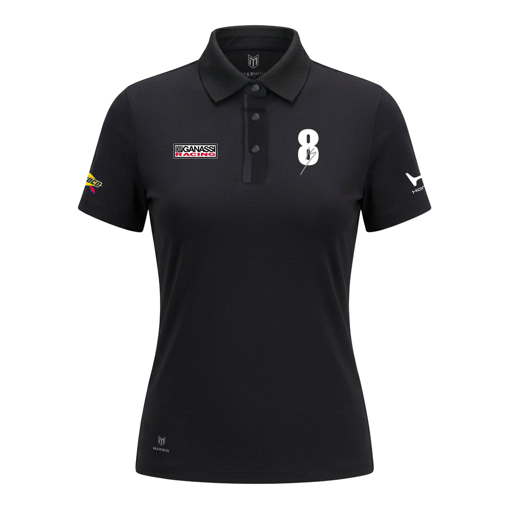 Women’s Barcelona Button Seamless Polo – Official Kyffin Simpson CGR Fanwear - Marwin Sports