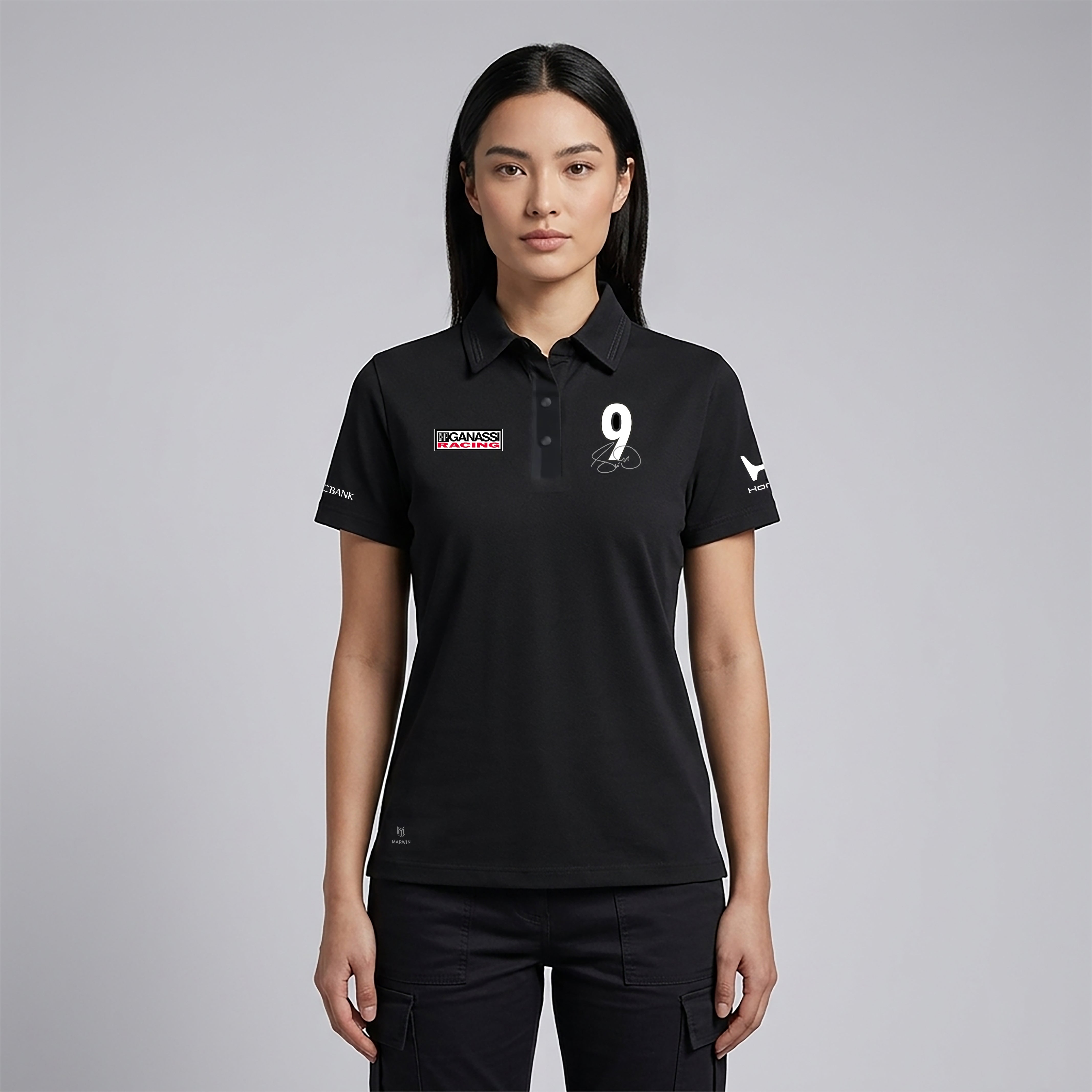 Women’s Barcelona Button Seamless Polo – Official Scott Dixon CGR Fanwear - Marwin Sports