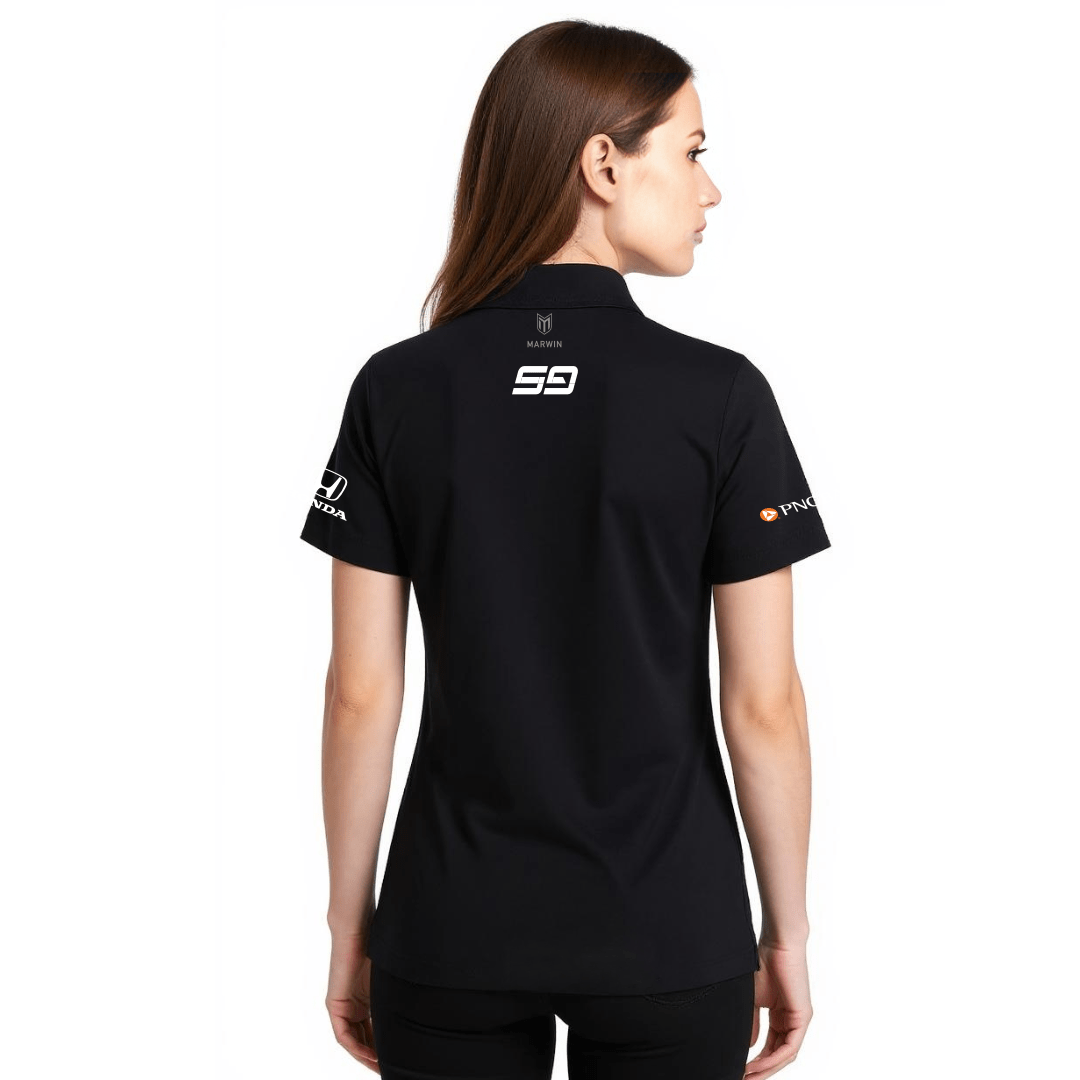 Women’s Barcelona Button Seamless Polo – Official Scott Dixon CGR Fanwear - Marwin Sports