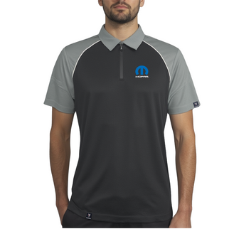 Marwin Sports Mopar Men's Poly Zipper Polo - Black/Grey/White