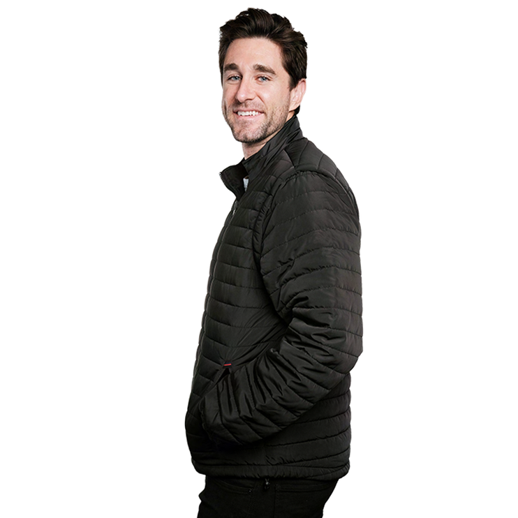 Marwin Sports Puffer Men's Jacket Removable Arms - Black