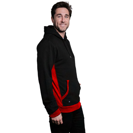 Elliot Grey/Red Pullover Hoodie