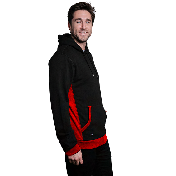 Marwin Sports Pullover Men's Hoodie - Black/Red