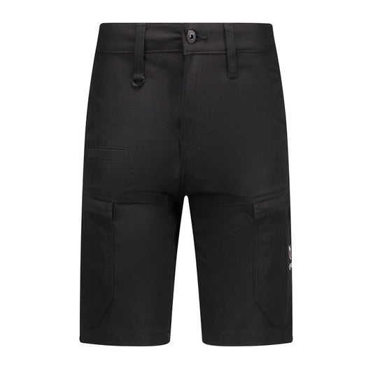 Avro Black Zipper Cargo Shorts