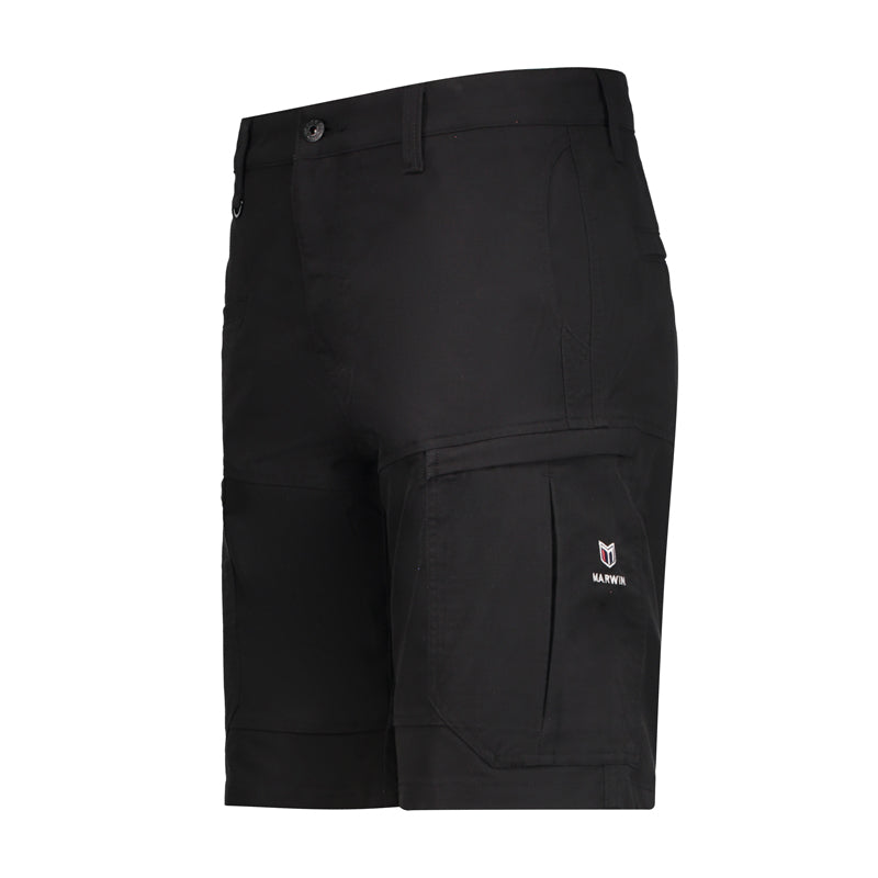 Boulton Black Zipper Cargo Shorts