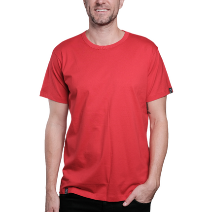 Marwin Sports Cotton Crew Neck Men's Tee - Red
