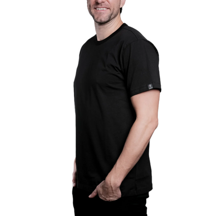 Marwin Sports Cotton Crew Neck Men's Tee - Black