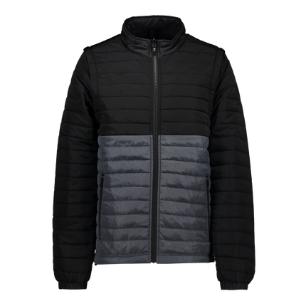Marwin Sports Puffer Men's Jacket Removable Arms - Black/Grey