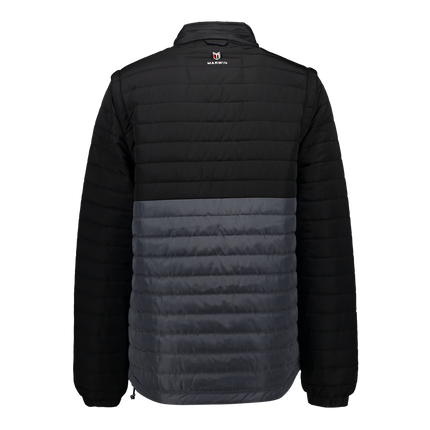 Marwin Sports Puffer Men's Jacket Removable Arms - Black/Grey