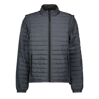 Everest Grey Puffer Jacket Removable Arms