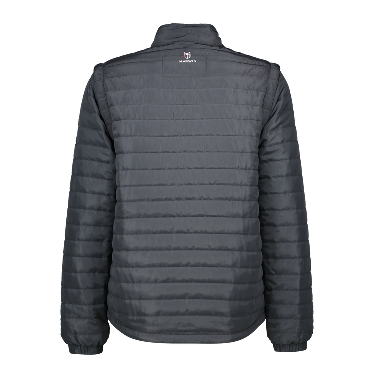 Everest Grey Puffer Jacket Removable Arms