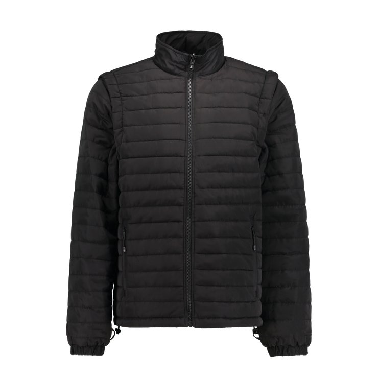 Marwin Sports Puffer Men's Jacket Removable Arms - Black