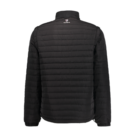 Marwin Sports Puffer Men's Jacket Removable Arms - Black