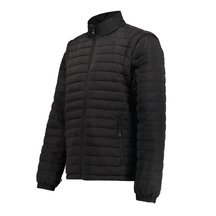 Marwin Sports Puffer Men's Jacket Removable Arms - Black