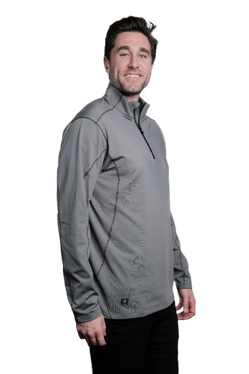 Marwin Sports Quarter Zip Men's Pullover - Grey