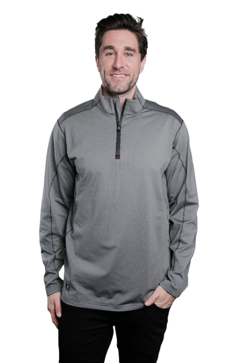 Marwin Sports Quarter Zip Men's Pullover - Grey