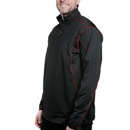 Hayes Black/Red Quarter Zip Pullover