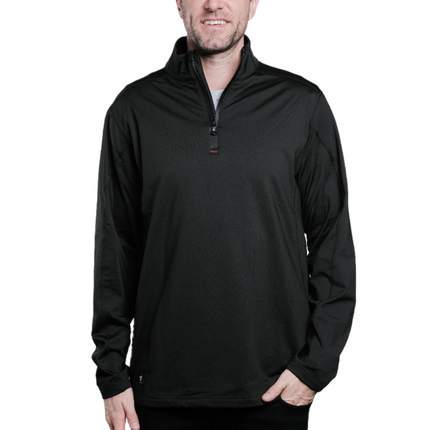 Marwin Sports Quarter Zip Men's Pullover - Black