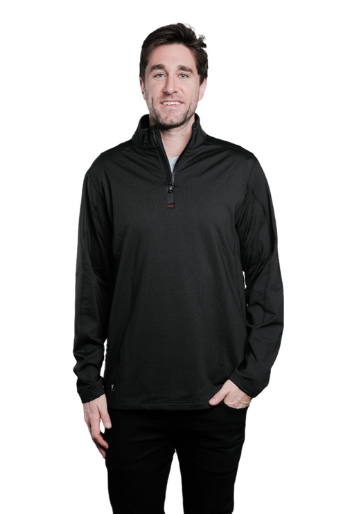 Hayes Black Quarter Zip Pullover