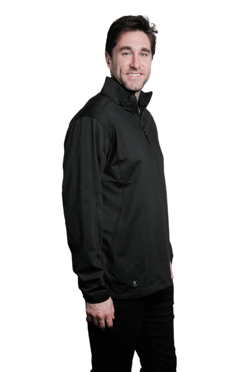 Hayes Black Quarter Zip Pullover