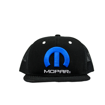 Mopar Logo Embroidered 6 Panel Hat - Black