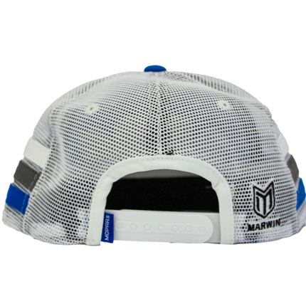 Marwin Sports Mopar Logo Embroidered 6 Panel Hat - Blue/White