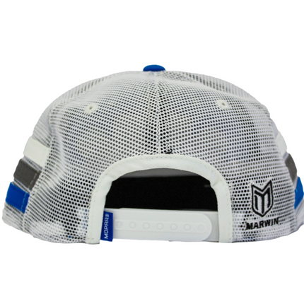 Mopar Logo Embroidered 6 Panel Hat - Blue/White