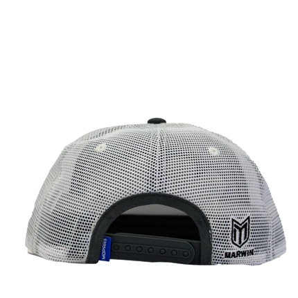 Mopar Logo Embroidered 6 Panel Hat - Charcoal Grey/White