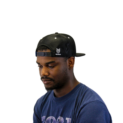 Marwin Sports Mopar Logo Embroidered 6 Panel Hat - Black
