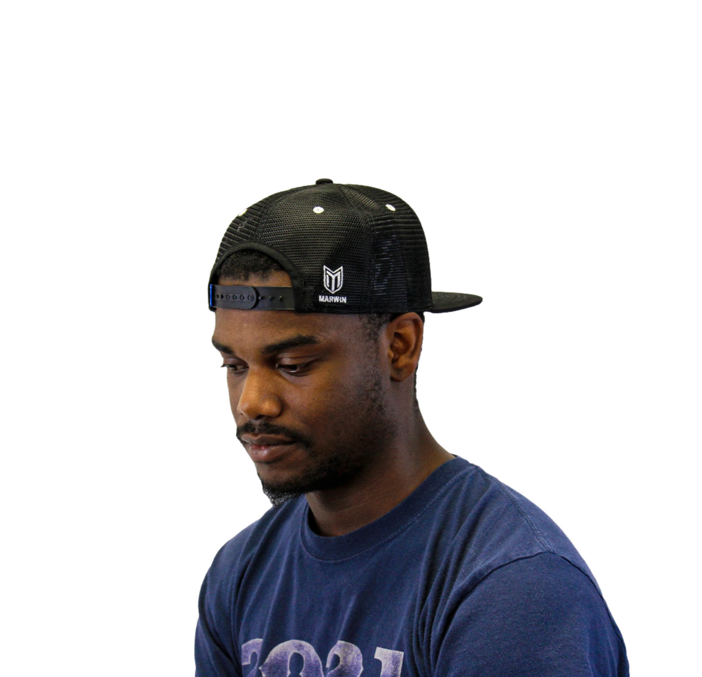 Mopar Logo Embroidered 6 Panel Hat - Black
