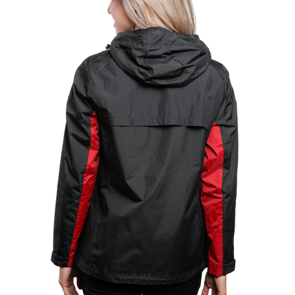 Lucia Black/Red Rain Jacket
