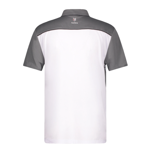 Monte White/Grey/Black Zipper Polo