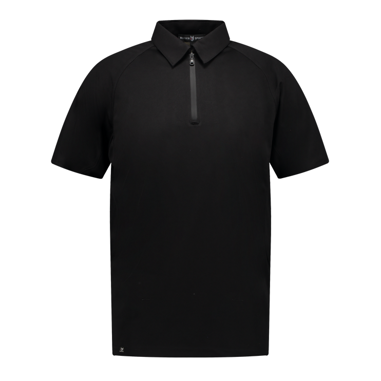 Marwin Sports Poly Zipper Men's Polo -Black