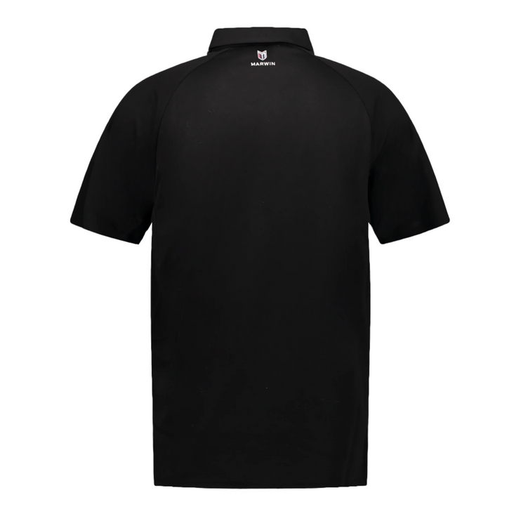 Marwin Sports Poly Zipper Men's Polo -Black