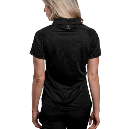 Marwin Sports Poly Zipper Women's Polo - Black