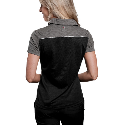 Phoenix Black/Grey/White Zipper Polo