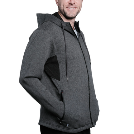 Marwin Sports Full Zip Men's Hoodie - Grey/Black