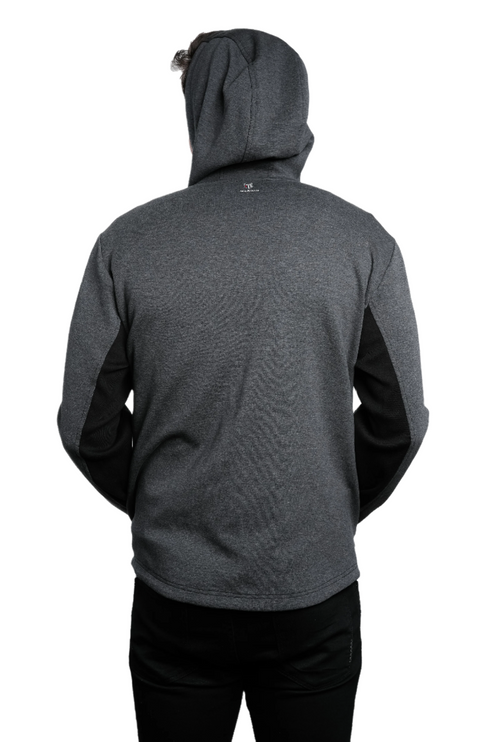Marwin Sports Full Zip Men's Hoodie - Grey/Black