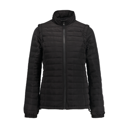 Sierra Black Puffer Jacket Removable Arms