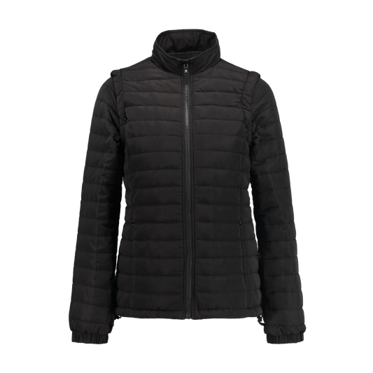 Sierra Black Puffer Jacket Removable Arms
